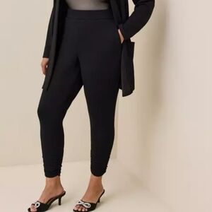 Torrid Black Crop Pull-On Skinny Cupro High-Rise Side Cinch Pants Size 1X